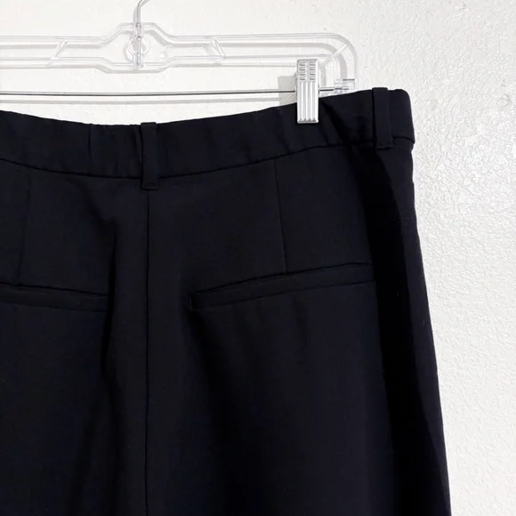 Abercrombie & Fitch Curve Love Sloane Tailored Wide Leg Pant in Black - Picture 10 of 12